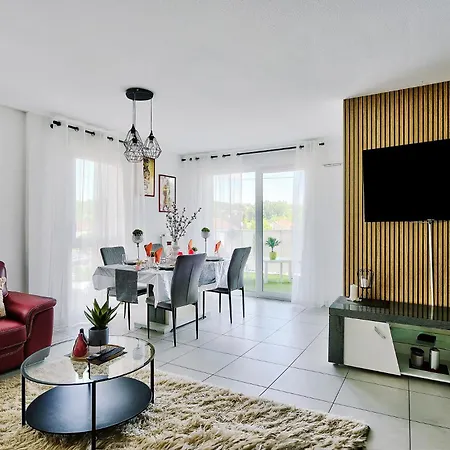 Apartment L'Eden Urbain Proche Lyon, Terrasse, BBQ et Parking Grigny (Rhone)
